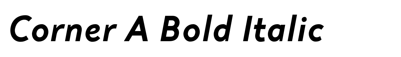 Corner A Bold Italic
